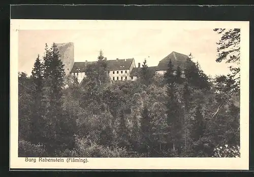 AK Rabenstein / Fläming, Blick zur Burg Rabenstein