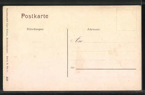 AK Schmalkalden i. Thür., Ortsansicht aus der Vogelschau