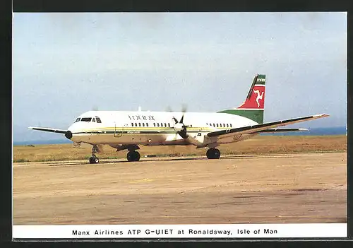 AK Flugzeug ATP G-UIET der Manx Airlines nach der Landung