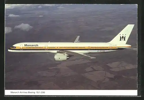 AK Flugzeug Boeing 757-200 der Monarch Airlines am Himmel