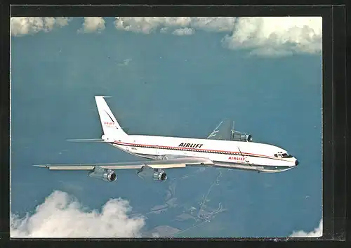AK Flugzeug Boeing 707-355C Intercontinental über den Wolken, Airlift International