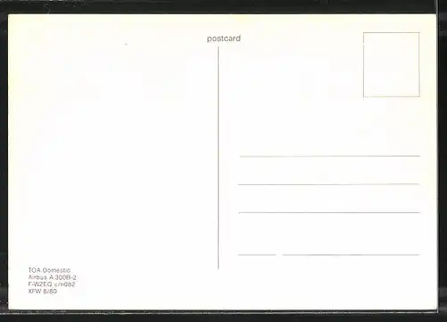 AK Flugzeug Airbus A.300B-2 TOA Domestic beim Start