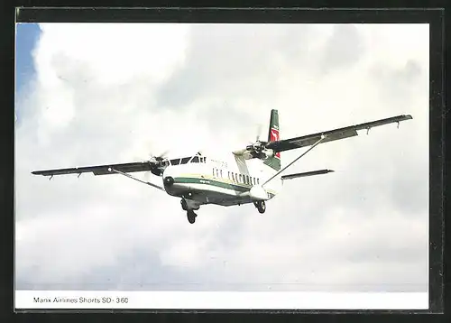 AK Flugzeug Manx Airlines Shorts SD-360 am Himmel