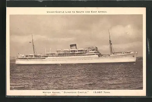 AK Passagierschiff M. V. Dunvegan Castle in ruhigen Gewässern