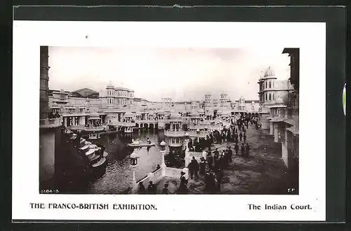 AK London, Franco-British Exhibition, The Indian Court, Ausstellung