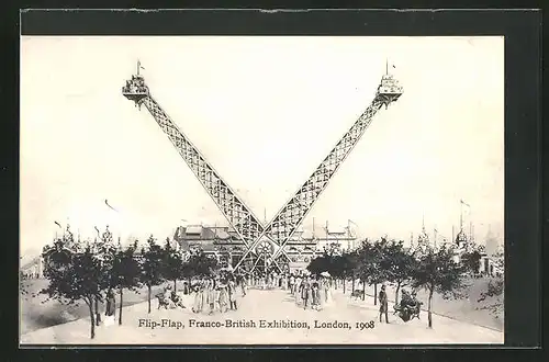 AK London, Franco-British Exhibition 1908, Flip-Flap, Ausstellung