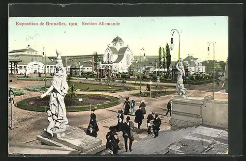 AK Bruxelles, Exposition 1910, Section Allemande, Ausstellung