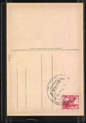 AK Freiburg i. Br., Ausstellung Landes-Exportschau BIGA 1947, Wappen und Münster