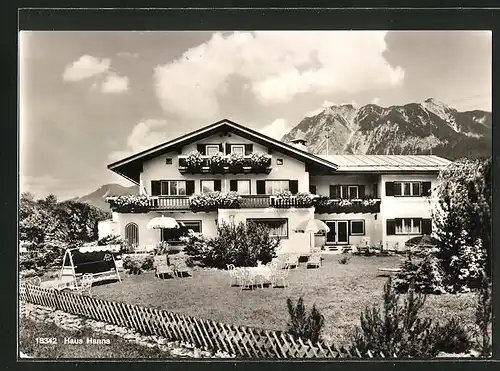 AK Oberstdorf im Allgäu, Haus Hanna Hotel garni, Aussenansicht