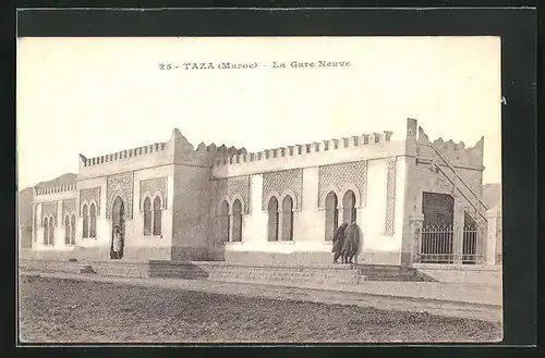 AK Taza, La Gare Neuve, vor dem neuen Bahnhof