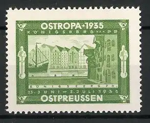 Reklamemarke Königsberg i. Pr., Ostropa 1935, Königsberg, Stadtansicht