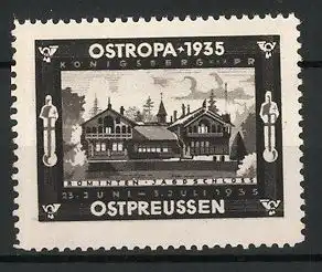 Reklamemarke Königsberg i. Pr., Ostropa 1935, Romintener Jagdschloss