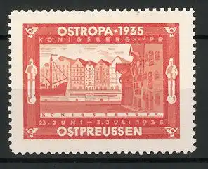 Reklamemarke Königsberg i. Pr., Ostropa 1935, Stadtansicht Königsberg