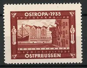 Reklamemarke Königsberg i. Pr., Ostropa 1935, Stadtansicht Königsberg