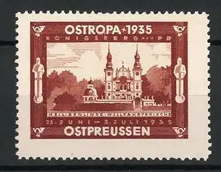 Reklamemarke Königsberg i. Pr., Ostropa 1935, Wallfahrtskirche Heiligenlinde