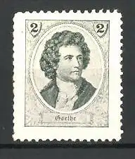 Reklamemarke Dichter Johann Wolfgang von Goethe im Portrait