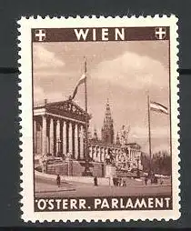 Reklamemarke Wien, Blick zum Österr. Parlament