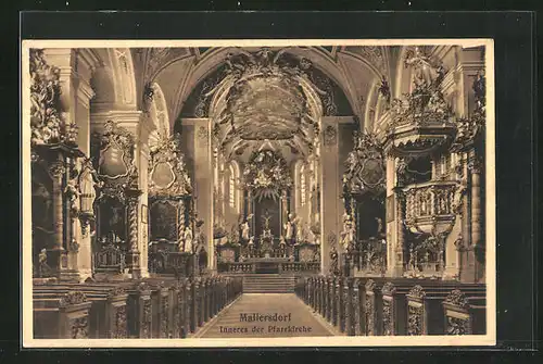 AK Mallersdorf, Inneres der Pfarrkirche