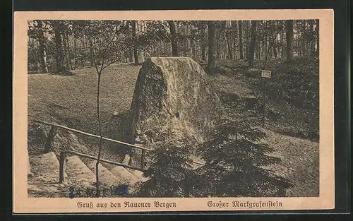 AK Rauen, Grosser Markgrafenstein in den Rauener Bergen