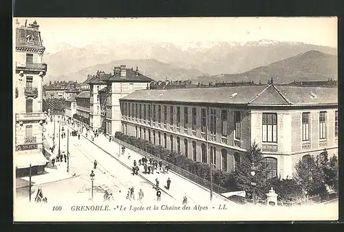 AK Grenoble, Le Lycee et la Chaine des Alpes