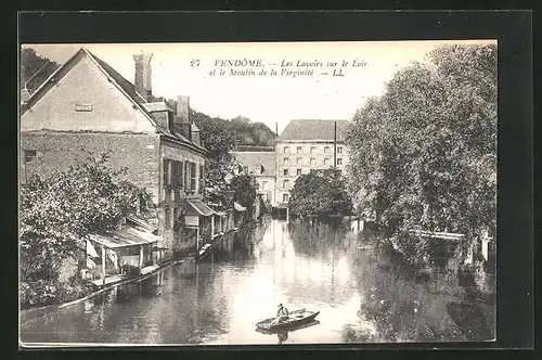 AK Vendome, Les Lavoirs sur le Loir et le Moulin de la Virginite