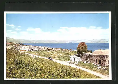 AK Tiberias, Blick zur Stadt am See Genezareth