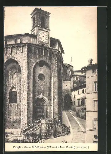 AK Perugia, Chiesa di S. Ercolano e Porta Marzia