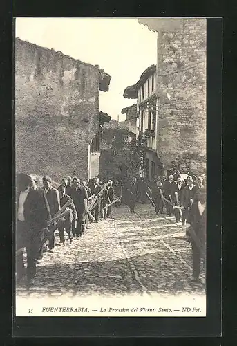 AK Fuenterrabia, La procession del Viernes Santo