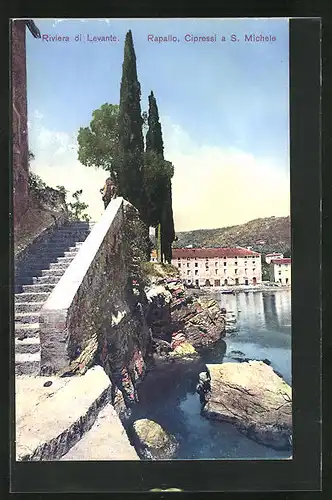 AK Riviera di Levante, Rapallo, Cipressi a S. Michele