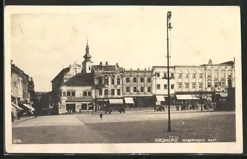 AK Kromeriz, Mabarykovo Nam., Platzpartie in der Stadt