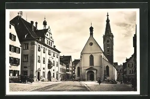 AK Rottenburg a. N., die Kirche auf dem Marktplatz