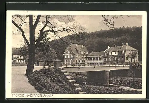 AK Pforzheim, Brücke am Kupferhammer