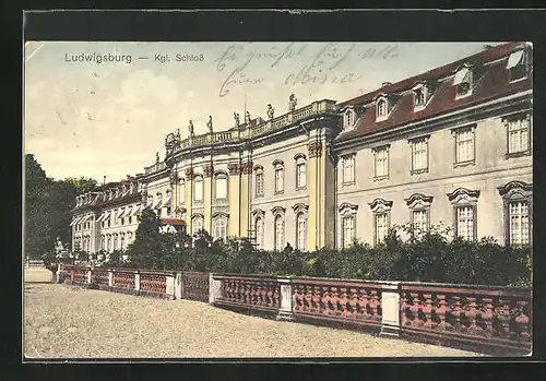 AK Ludwigsburg, Partie vor dem kgl. Schloss