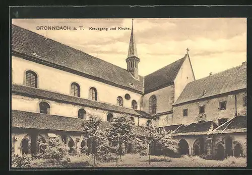 AK Bronnbach a. T., Kreuzgang und Kirche