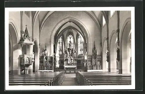 AK Laudenbach in Württ., Inneres der kath. Pfarrkirche