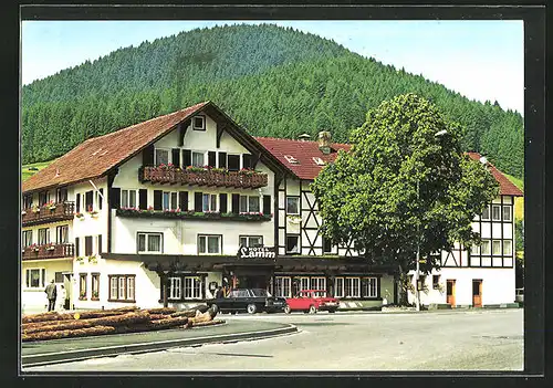 AK Mittelstadt im Schwarzwald, vor dem Hotel Klamm