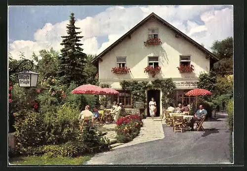 AK Bad Wörishofen, Gäste auf der Terrasse