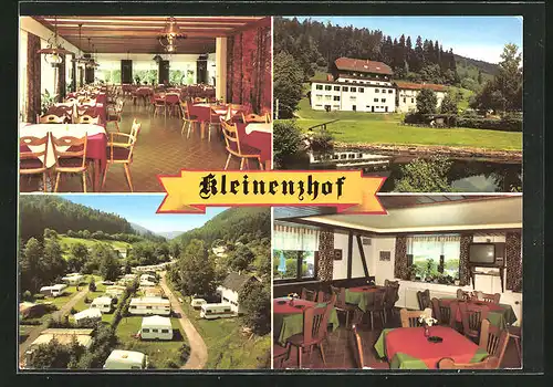 AK Wildbad im Schwarzwald, Gaststätte-Pension Kleinenzhof, Blick auf die Wohnwagen, im Gastraum