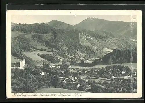 AK Kirchberg an der Pielach, Blick auf die Siedlung im Tal