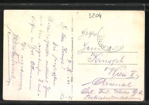 AK Kirchberg an der Pielach, Blick auf die Siedlung im Tal