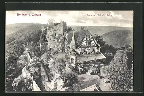 AK Hohbarr, Gasthaus am westlichen Teil der Ruine