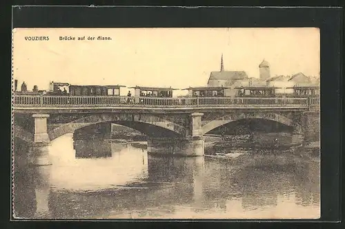 AK Vouziers, Brücke auf der Aisne