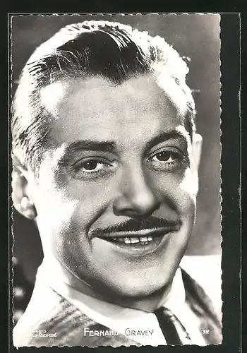 AK Schauspieler Fernand Gravey mit Schnurrbart