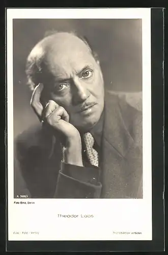 AK Schauspieler Theodor Loos in nachdenklicher Pose