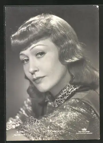 AK Schauspielerin Heli Finkenzeller mit charmantem Blick