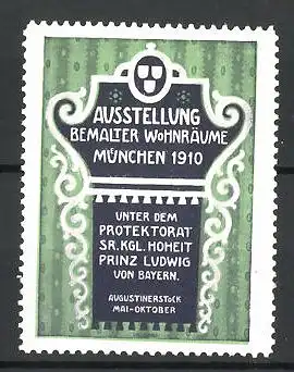Reklamemarke München, Ausstellung Bemalter Wohnräume 1910