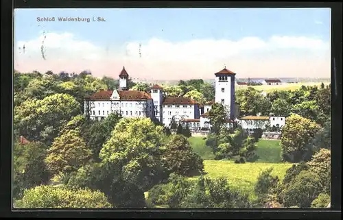 AK Waldenburg / Sachsen, Blick auf das Schloss