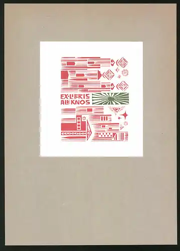 Exlibris Ale Knos, Hochhäuser im Ort
