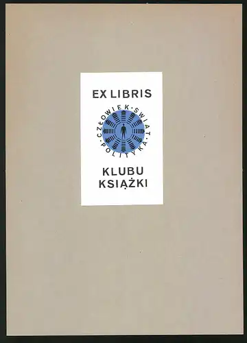 Exlibris Klubu Ksiazki, Wappen mit einem Mann