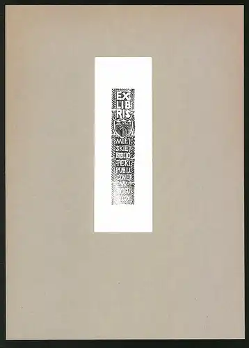 Exlibris Yorny Ejmiozsci, Wappen mit Burgtor